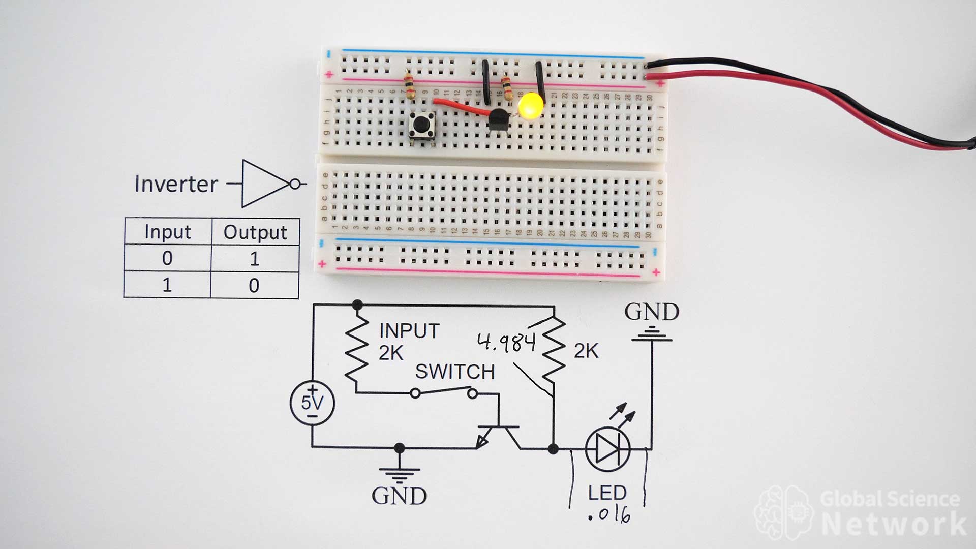 simple not gate circuit